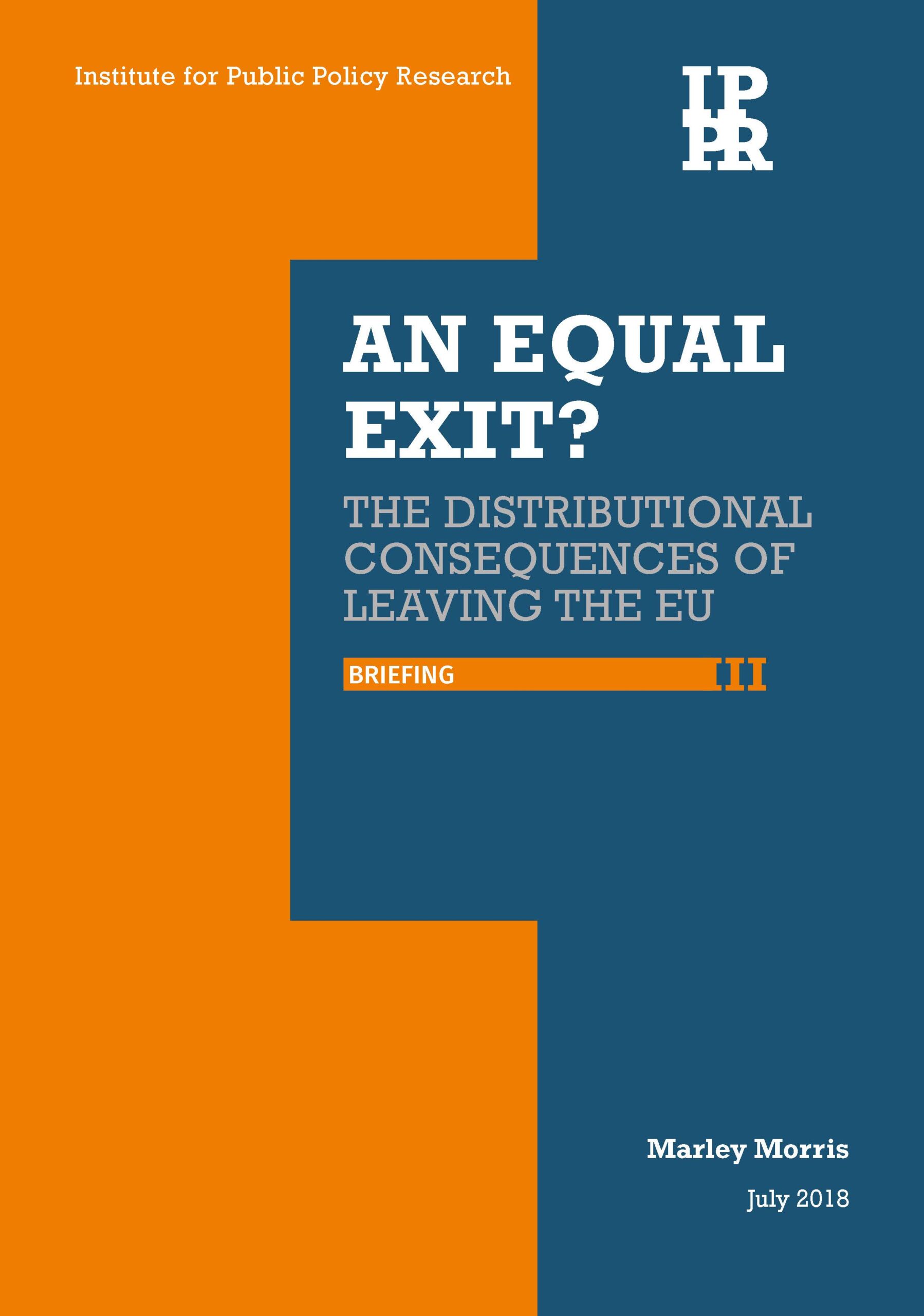 An equal exit? The distributional consequences of leaving the EU - image