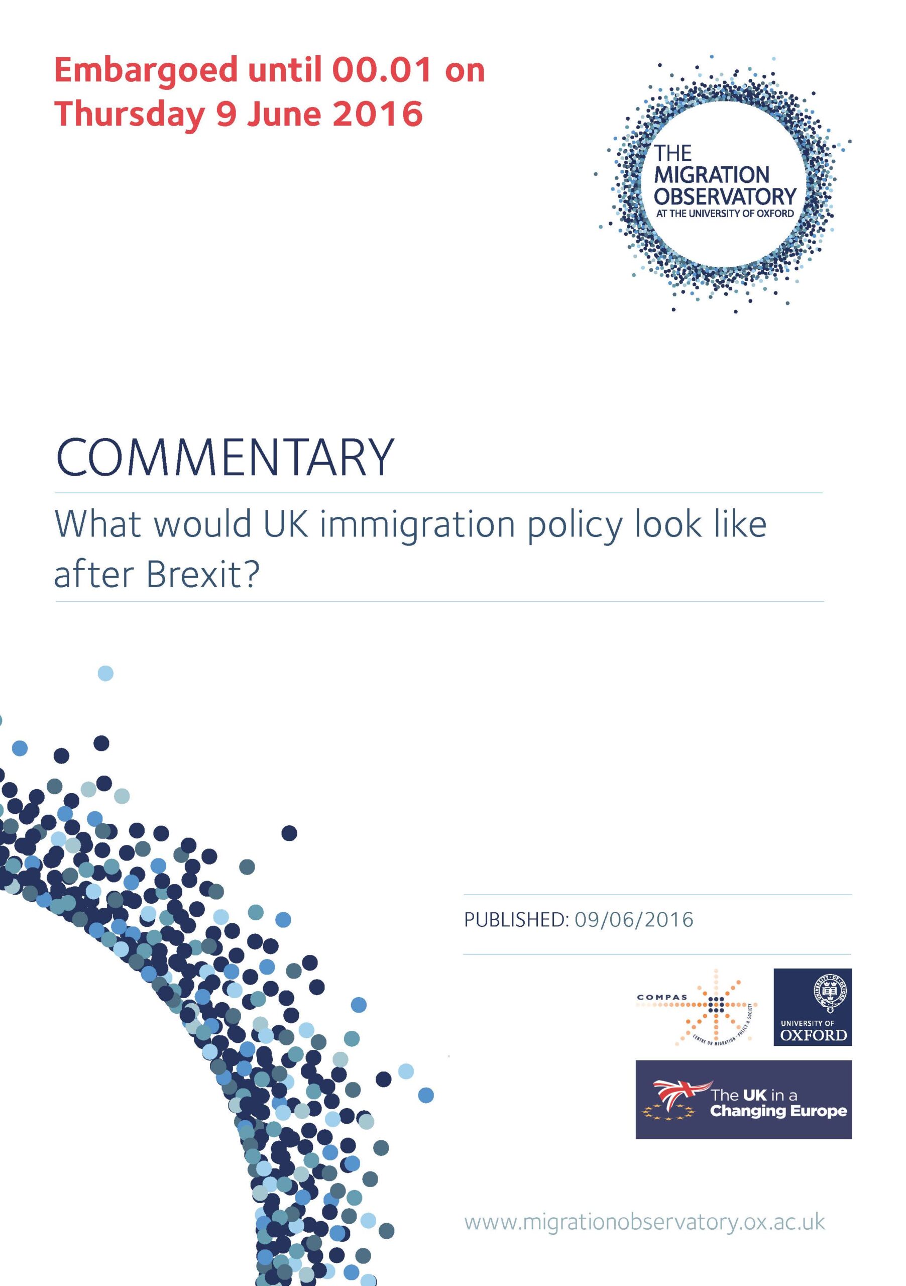 Migration Observatory commentary asks ‘What would UK immigration policy look like after Brexit?’ - image