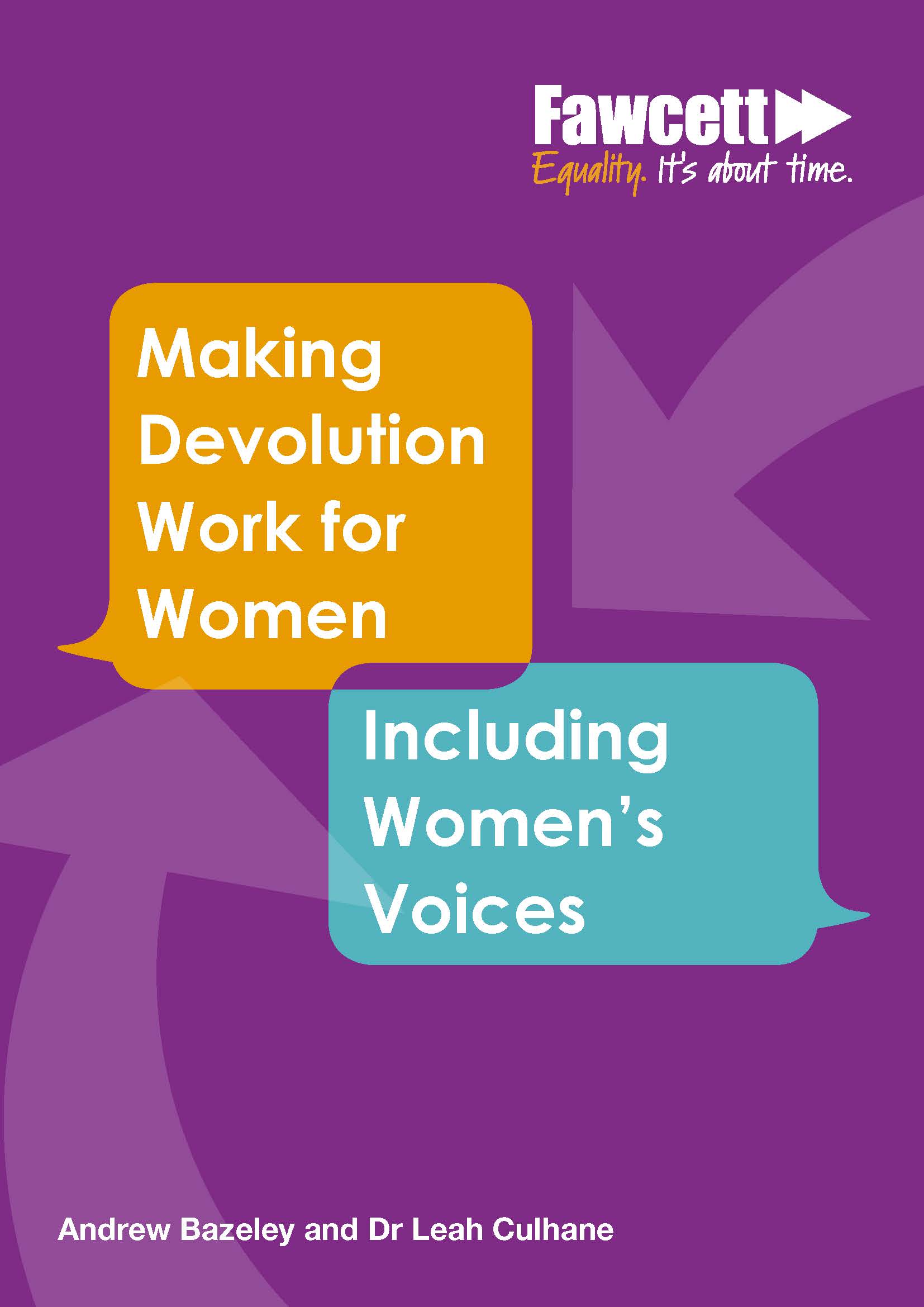 Fawcett Society calls for action to make women’s voices heard in devolution. - image