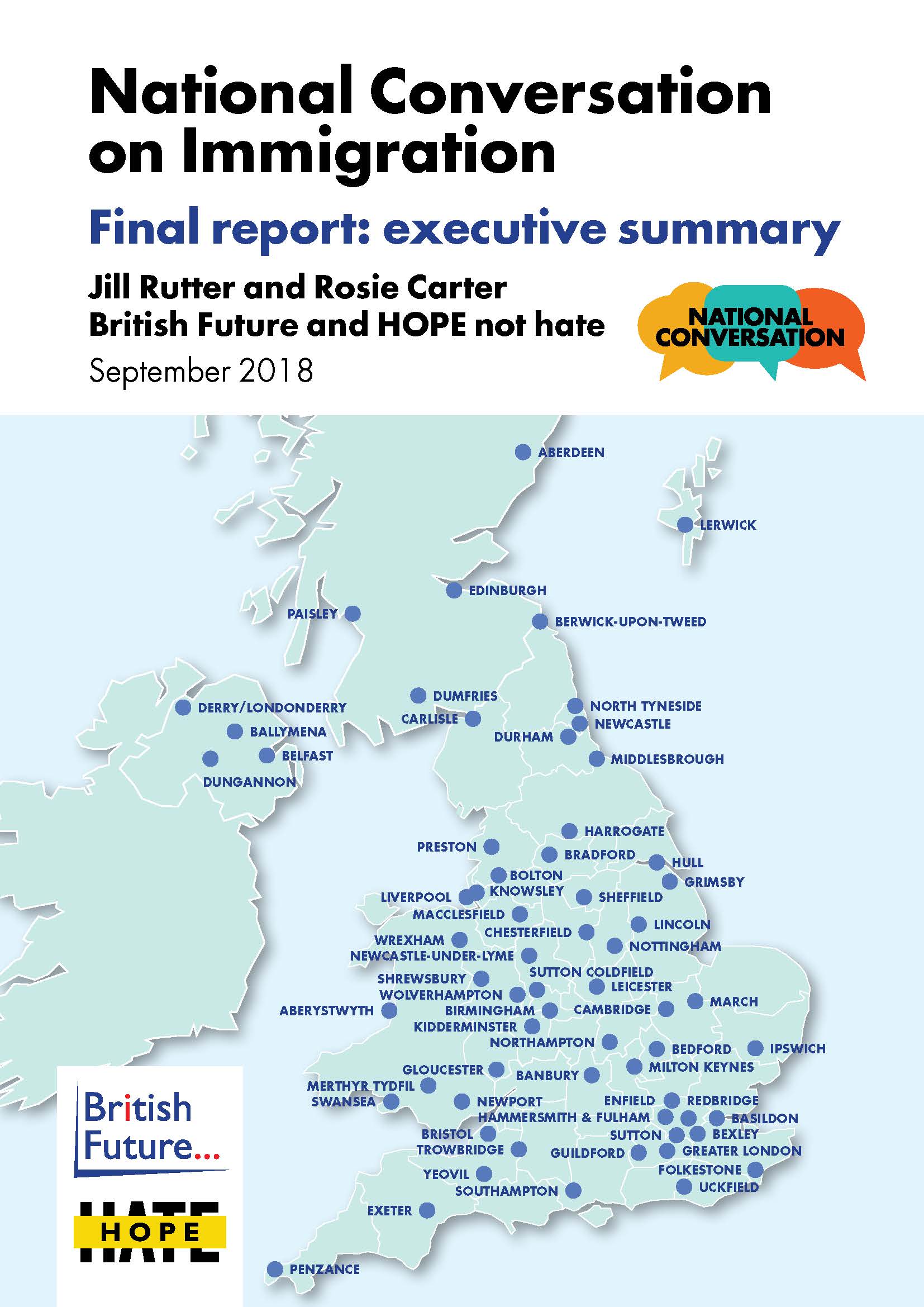 National Conversation on Immigration: final report – executive summary - image