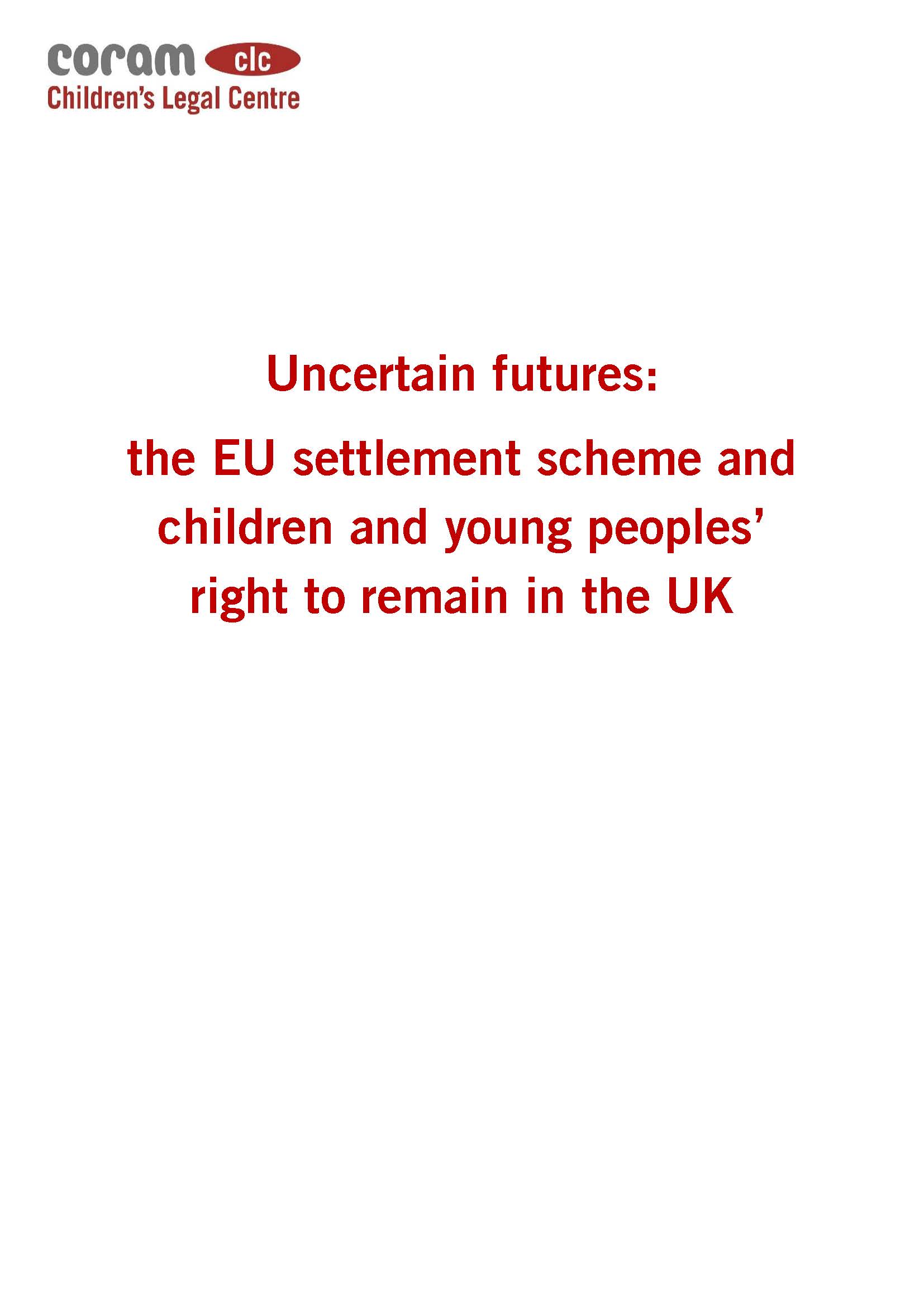 EU national children risk becoming “2nd Windrush generation” under current policy, warns Coram report - image