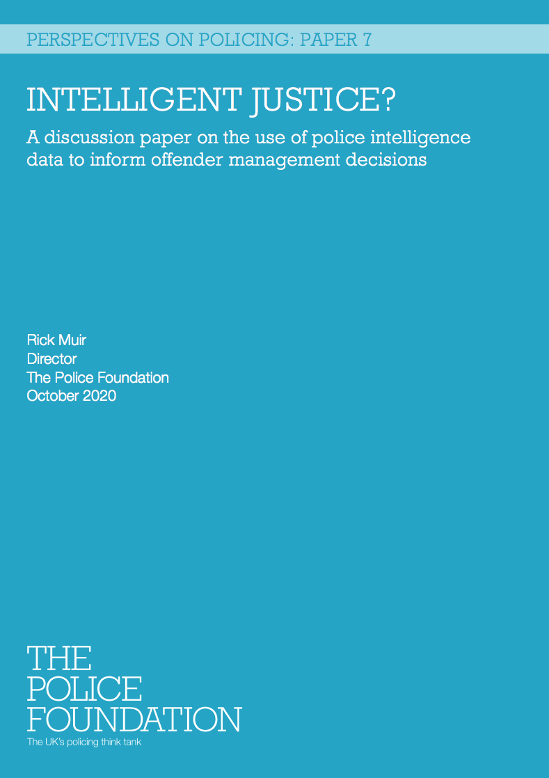 Intelligent justice? A discussion paper on the use of police intelligence data to inform offender management decisions - image